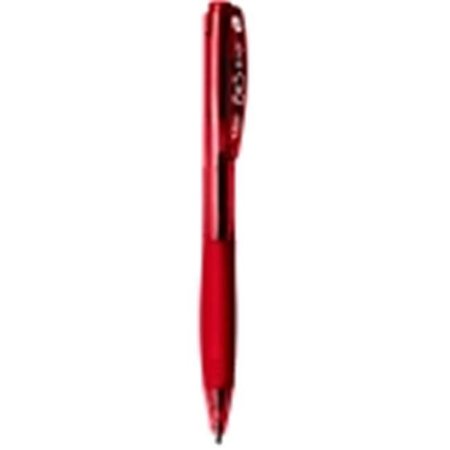 BIC Bic Bu3 Retractable Ball Pen With Grip - 1 mm. Medium Tip; Red; Pack 12 1466994